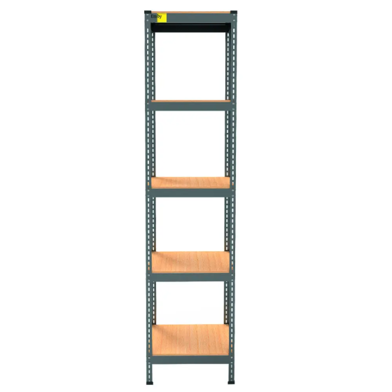 Металевий стелаж Emby Light Series (розмір 1800х450x300мм) 5 полиць ДСП до 100кг Чорний Вінниця