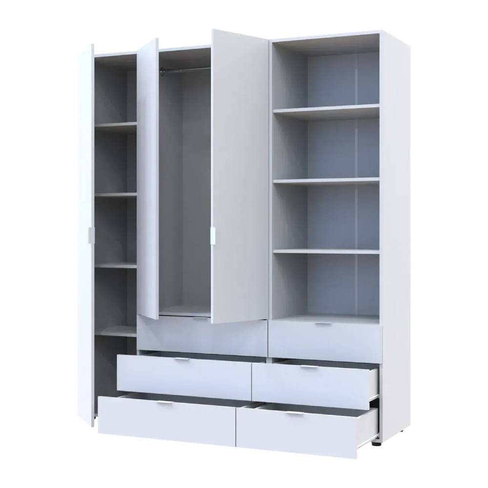 Шкаф для одежды Doros Гелар Белый 3ДСП с пеналом 176.2х49.5х203.4 (DRS-011919) Днепр - изображение 4