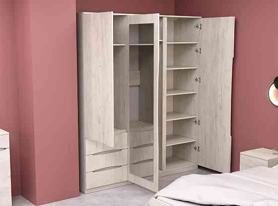 Шкаф Дельта 2, Дуб Крафт Білий, 1800х550х2100 Львов