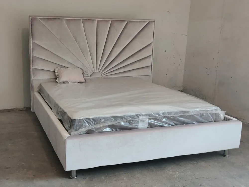 Ліжко BNB Двоспальне Sunrise Premium 180 х 200 см Simple З додатковою металевою цільнозварною рамою Рожевий Київ - фото 5