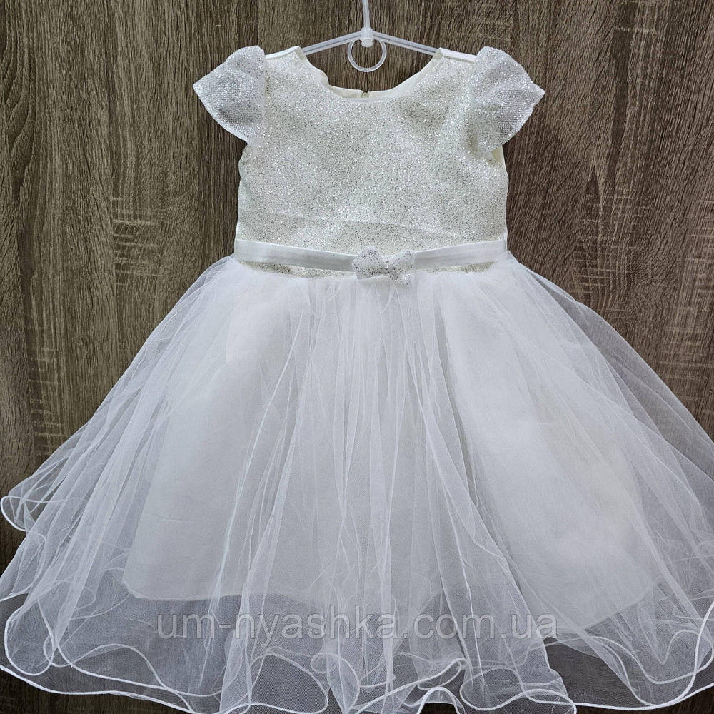 Сукня Сніжинка Молочне ошатне плаття для дівчинки з глітером Кривий Ріг - фото 6