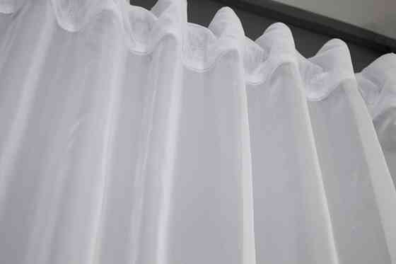 Тюль с тесьмой на трубу VR-Textil н101 Шифон однотонный Белый 300х270 см (44-002) Киев