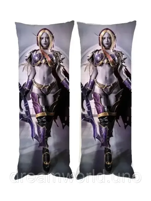 Подушка дакімакура Сільвана вітрокрила Варкрафт декоративна парова подушка для обіймання 50х150 Харків - фото 1