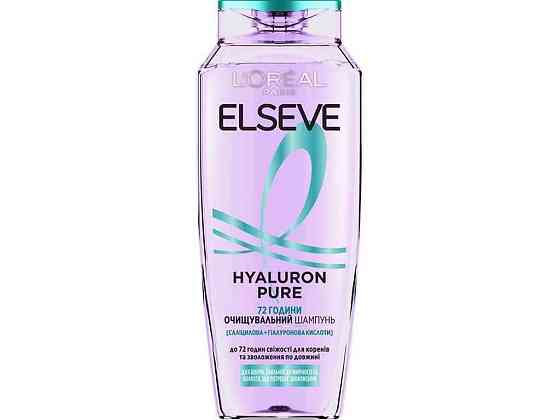 Шампунь 400мл LOreal Paris Hyaluron Pure для Жирного типу волосся ТМ ELSEVE Київ