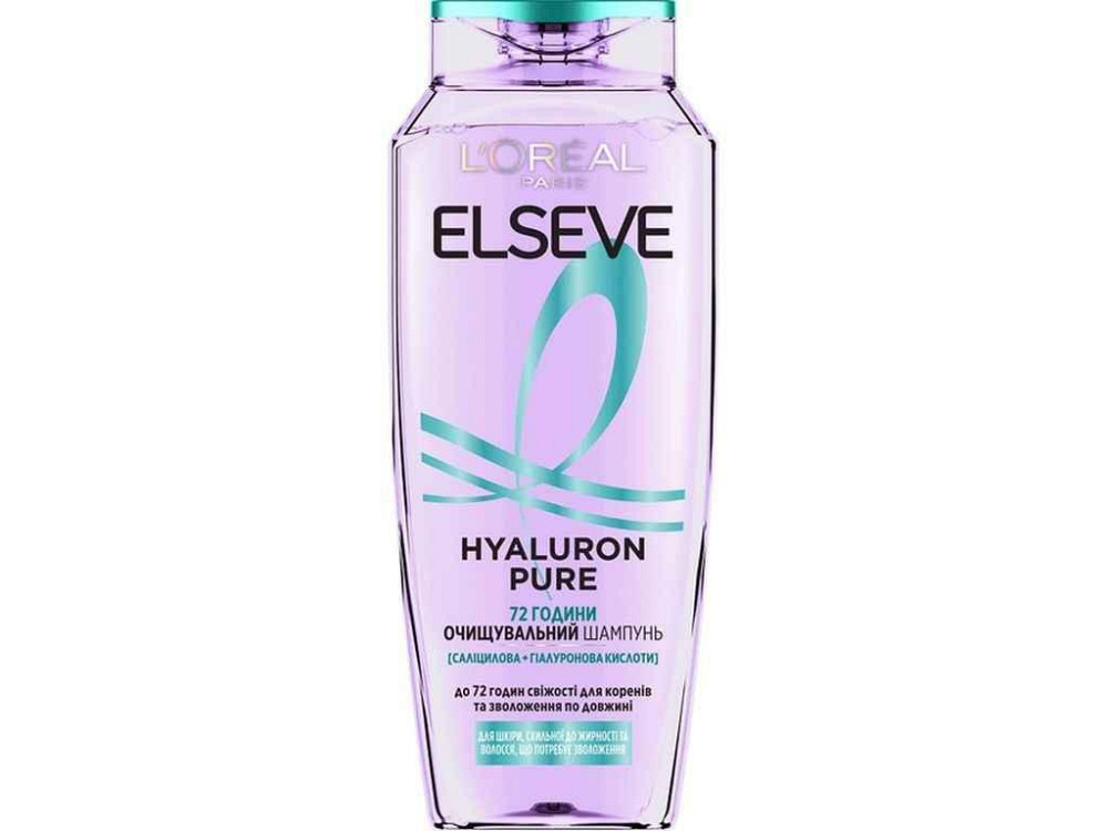 Шампунь 400мл LOreal Paris Hyaluron Pure для Жирного типу волосся ТМ ELSEVE Київ - фото 1