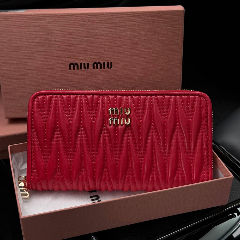 Жіночий гаманець на змійці Miu Miu (M60017) червоний Київ - фото 2