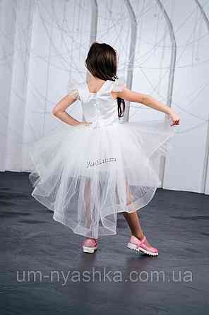 Дитяча сукня видовжене ззаду біла 116-128 Кривий Ріг