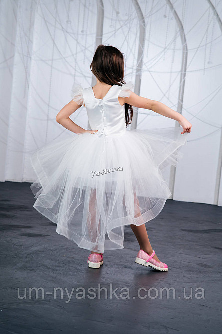 Детское нарядное платье удлиненное сзади белое 116-128 Кривой Рог - изображение 5