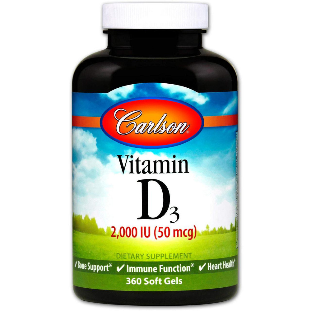 Витамин Д3 для костей Carlson Vitamin D3 2000 МЕ 360 гел капс Киев - изображение 1