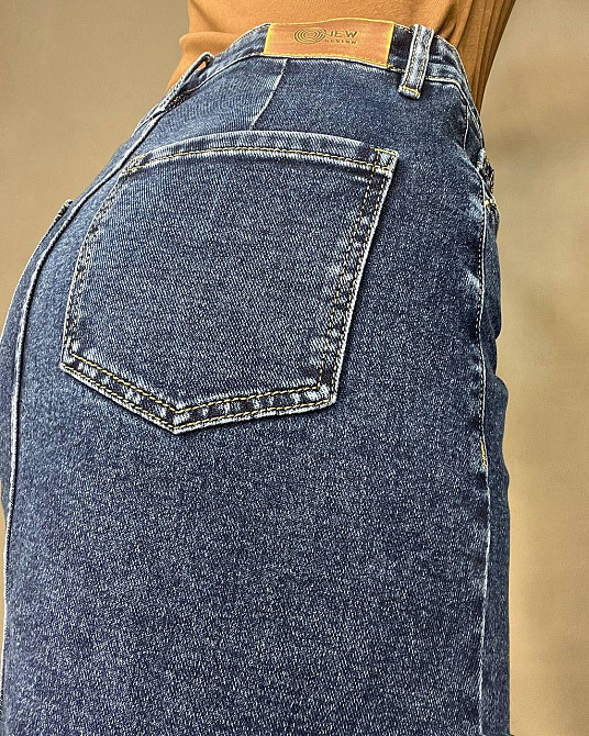 Спідниця жіноча джинсова Liana 269 великі розміри прямий крій середня довжина стрейчева розріз попереду темно синя , темно-синій, 31, 31, 81 см, 105 с Київ - фото 13