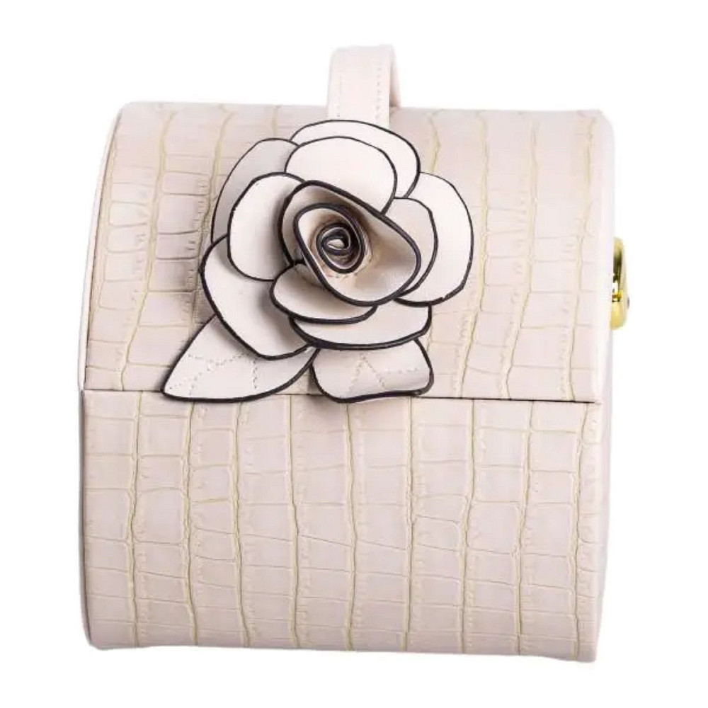 Скринька для прикрас з еко шкіри 3 яруси із замком органайзер для ювелірних виробів HP-5-21BE Коломия - фото 9