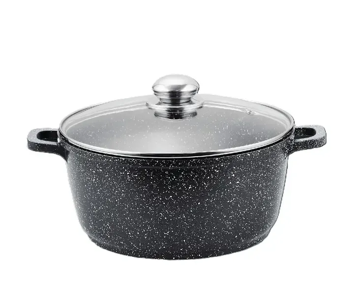 Кастрюля казан с крышкой Benson BN-297 из литого алюминия и мраморным антипригарным покрытием объемом 1.5 л. Коломия - фото 1