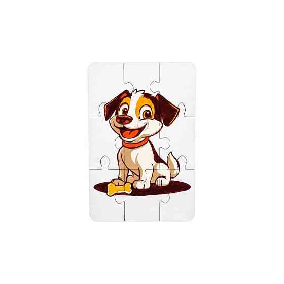 Деревʼяний пазл-розмальовка А5 "Собачка" Puz-22940 пензлик, фарби, клейка плівка Вінниця