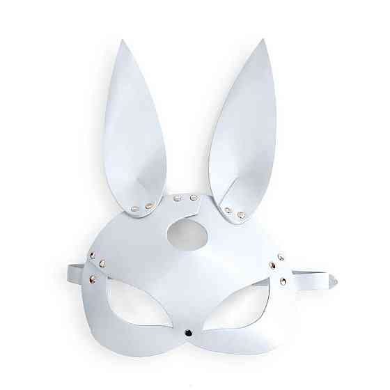Шкіряна маска Зайчика Art of Sex - Bunny mask, колір Білий Sex Aura Київ