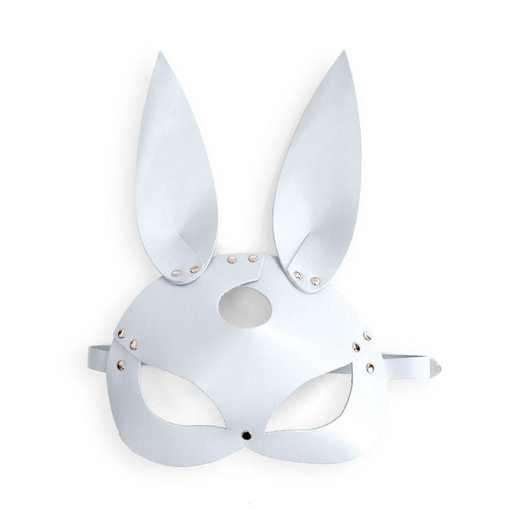 Шкіряна маска Зайчика Art of Sex - Bunny mask, колір Білий Sex Aura Київ - фото 3