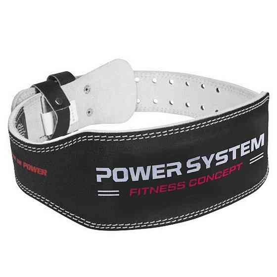 Пояс для важкої атлетики Power System PS-3100 Power шкіряний Black XXL Каменское