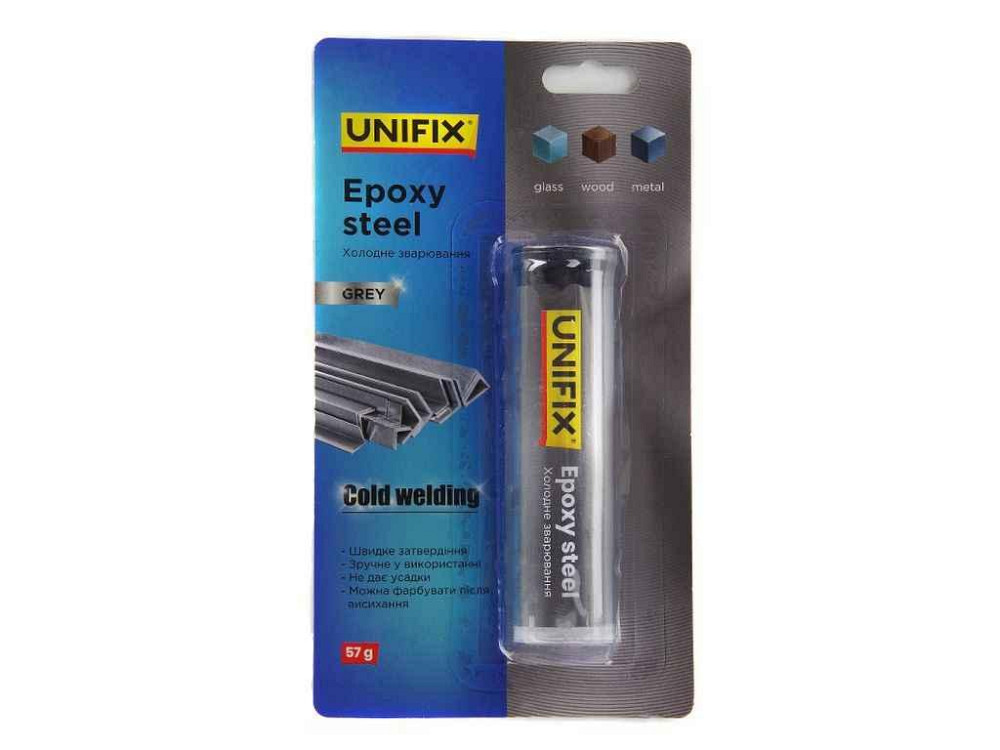 Холодная сварка серая 57г (блистер) ТМ UNIFIX Киев - изображение 1