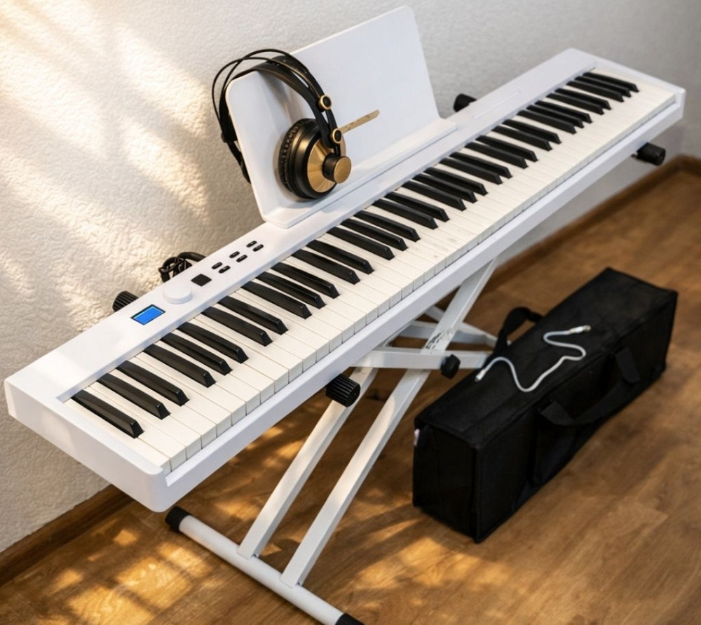 Белое цифровое пианино 88 клавиш + чехол, педаль, пюпитр | OLX доставка. Харьков - изображение 6