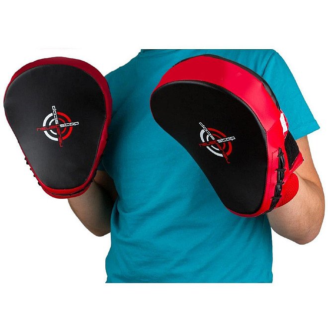 Лапы боксерские PowerPlay 3041 Черно-Красные PU [пара] Луцк - изображение 6