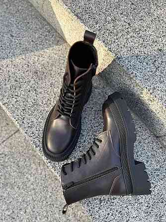 Без бренда Черевики жіночі Notta bene коричневі шкіра натуральна высота 17 см размер 38-40 (B-0 Коломыя