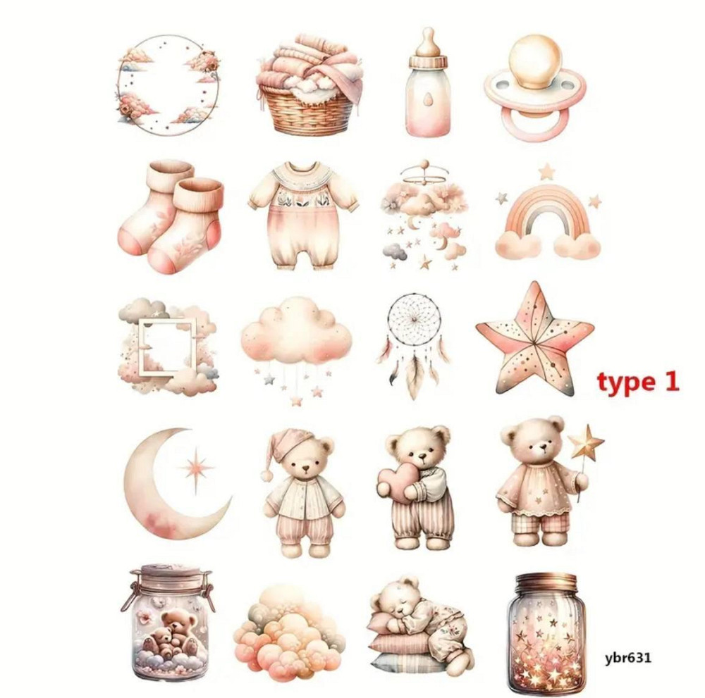 Набір наліпок для скрапбукінгу, 20 шт Київ - фото 3