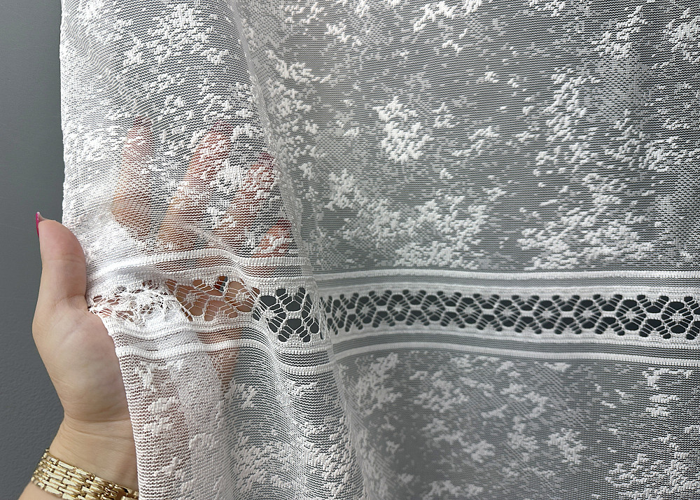 Тюль жакард "Преміум" мармур мережка колір білий 1785т Київ - фото 2