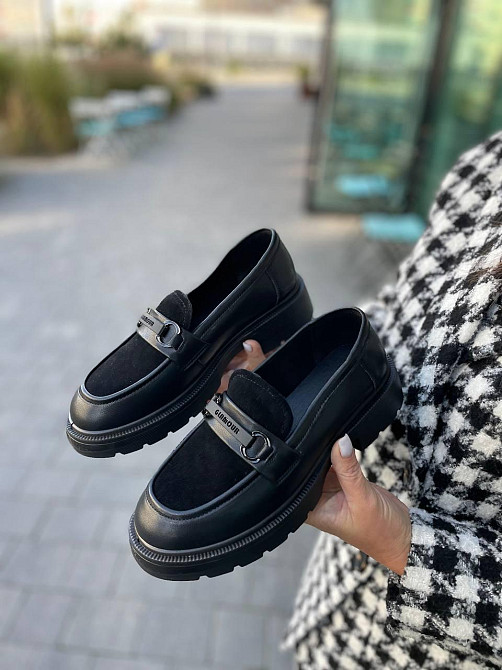 PLPS Лофери жіночі PLPS чорні натуральна шкіра низький хід розмір 36-41 (5611) Коломыя - изображение 7