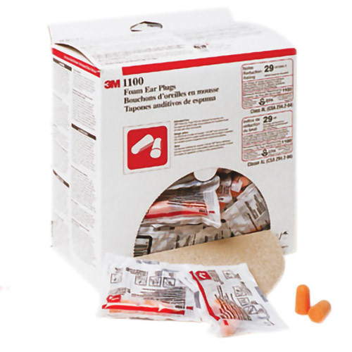 Беруши 3M 1100 29дБ, упаковка 100 пар, затычки в уши для ушей от шума Винница - изображение 1