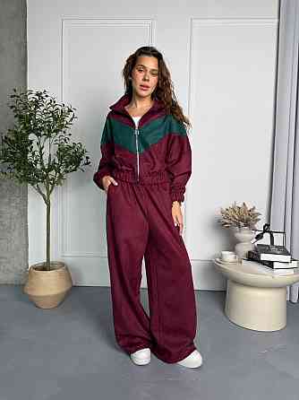 Женский стильный повседневный костюм двойка из замша на дайвинге Одесса