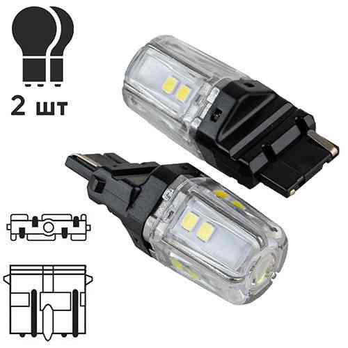 LED лампа PULSO габаритна 3156 W2.5x16q 12 SMD 2835 1 контакт 9-36В 550лм білий Харків