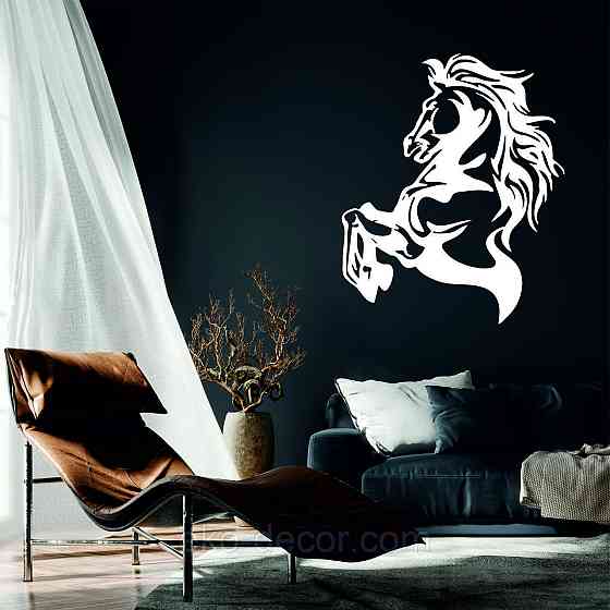 Декоративное настенное Панно «Лошадь», Декор на стену 70*57 см, Белый Киев