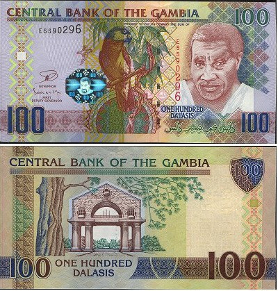 Гамбия / Gambia 100 Dalasis 2013 UNC Полтава - изображение 1