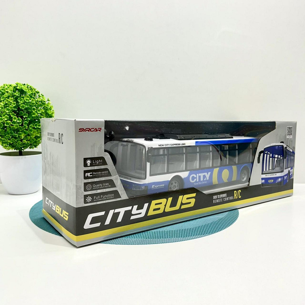 Автобус міський на радіокеруванні акумулятор 3.7V керування 2.4GHz підсвічування фар 38см Синій (666-695 NA) Чернігів - фото 2