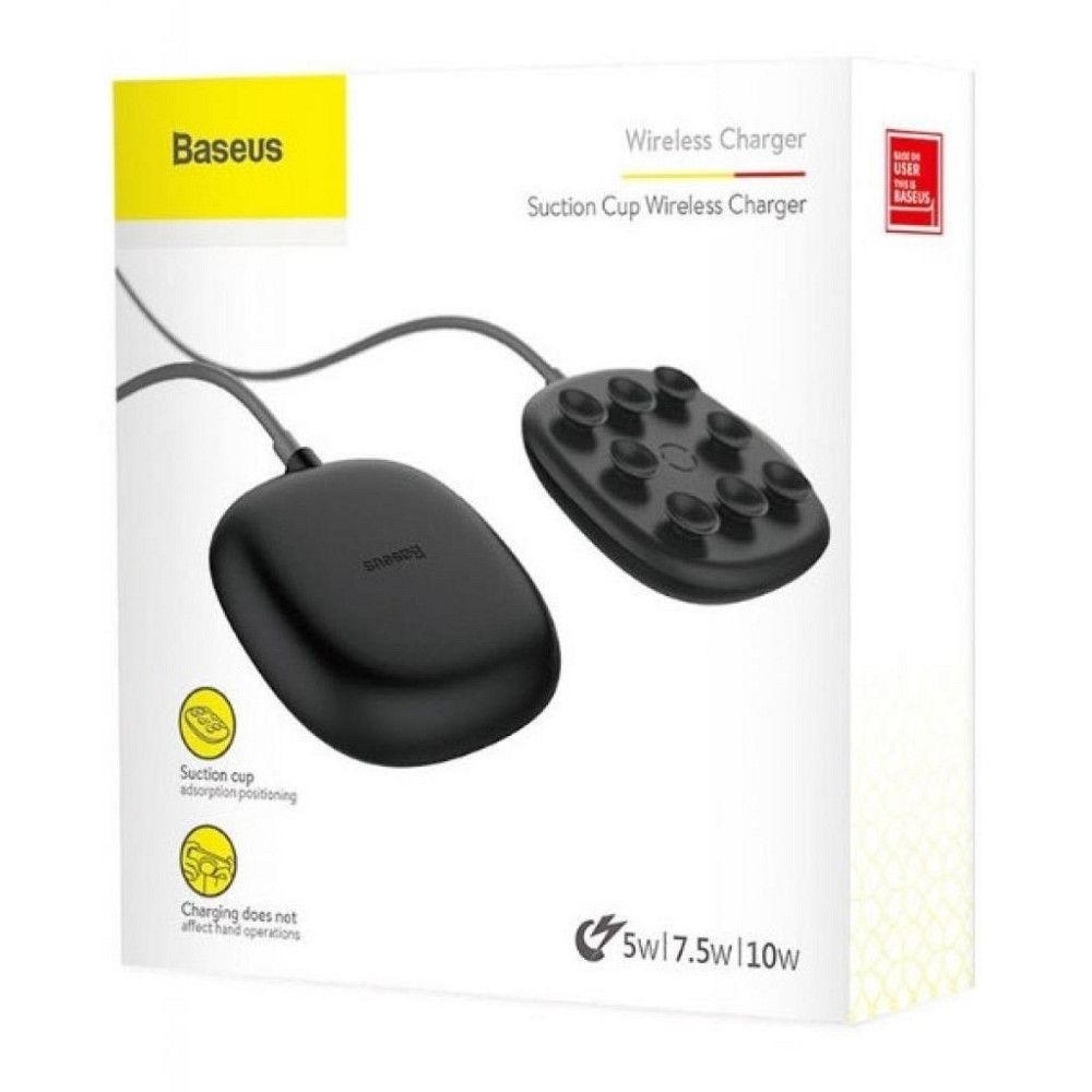 Бездротовий заряд Baseus Suction Cup Wireless Charger WXXP-01 (Чорний) Миколаїв - фото 8