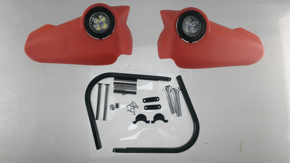 Захист рук на кермо (пластик, універсальний, помаранчевий) (LED-підсвічування) Мукачево - фото 1