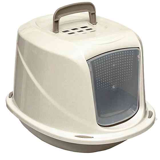 Закритий туалет Galaxy Deluxe з ручкою та фільтром для собак і котів, розмір 45 x 36 x 31.5 см Київ