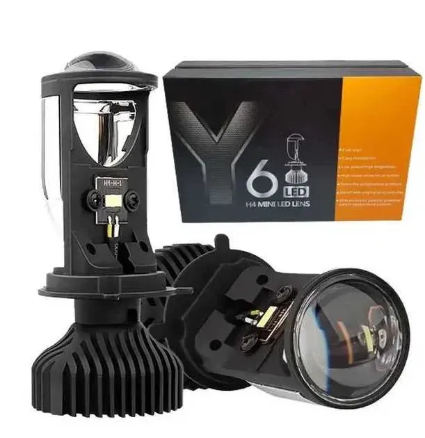 Комплект LED ламп с линзой H4 (4024) – автомобильные фары, яркий свет, экономичное энергопотребление Одесса - изображение 2