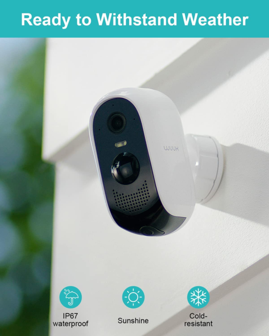Уценка Комплект беспроводных камер видеонаблюдения WUUK 2K Cam Pro Kit Y0410 (2 камеры + базовая станция) Wi-Fi IP67 32GB Киев - изображение 7