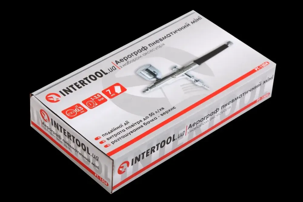 Аерограф міні-контроль з верхнім металом, Intertool Вінниця - фото 4