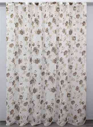 Тюль VR-Textil 1267т Flora Батист Белый с коричневым 250х270 см (42-0921) Киев