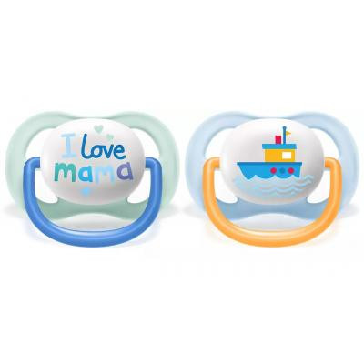 Пустышка Philips AVENT Ultra Air I love... для мальчиков 0-6 мес (SCF080/01) Винница - изображение 1