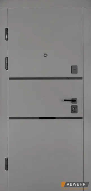 Вхідні двері Abwehr Megapolis MG3 Limana 443 Кварцит + Білий супермат 860*2050 мм Двері вхідні для дому Київ - фото 1