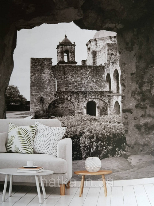 Шпалери вінілові на флізелін чорно білі Київ - фото 7