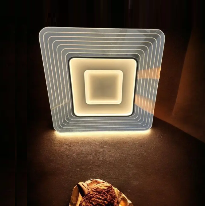 Світлодіодна люстра Портал PJ824 (60х60см) Золота / Біла Вінниця - фото 2