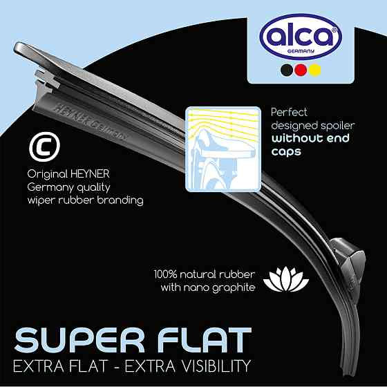 Щітка склоочисника (двірник) безкаркасна "Super Flat" 580мм Alca, 053000 Київ