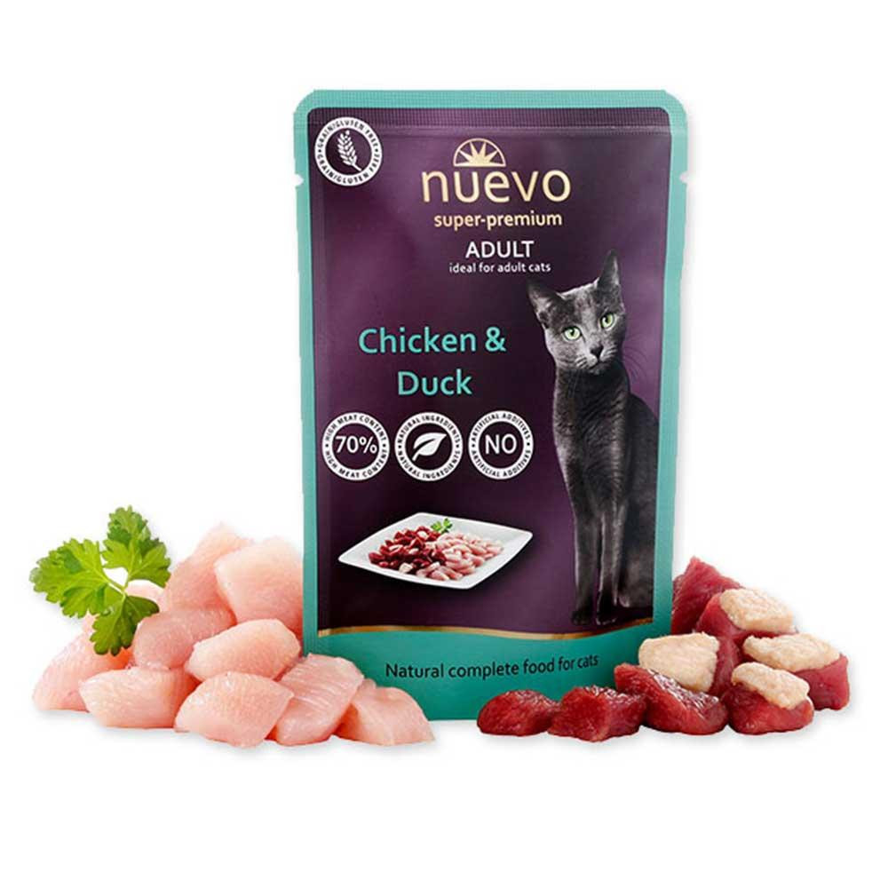 Nuevo Adult (Нуево Едалт) вологий корм для котів з куркою та качкою 85 г х 16 шт. х 16 шт. Запоріжжя - фото 1