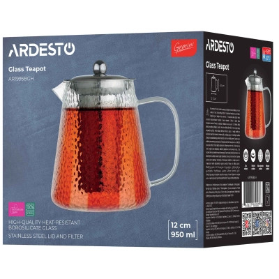 Заварник Ardesto Gemini 950 мл, прозорий (AR1995BGH) Вінниця - фото 8