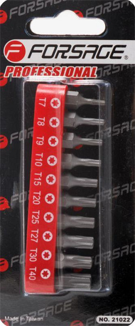 Набір біт 1/4" Torx 10пр. (T7-T40) Forsage F-21022 Одеса - фото 4