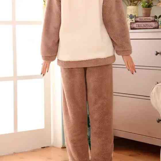 Женская тёплая махровая пижама Bear White XL Київ