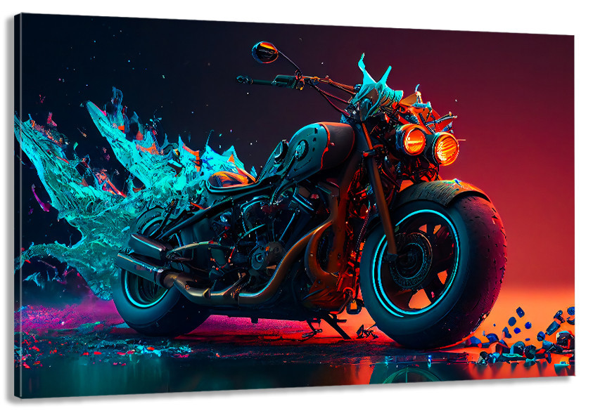 Картина холст в гостиную / спальню   Мотоцикл      MLP_242 70x140 см Киев - изображение 1